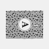 Couverture Polaire Monogramme de casse-tête de mot croisé (Devant (Horizontal))