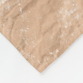 Couverture Polaire Monogramme de cerf désorganisé papier Brown rustiq (Coin)