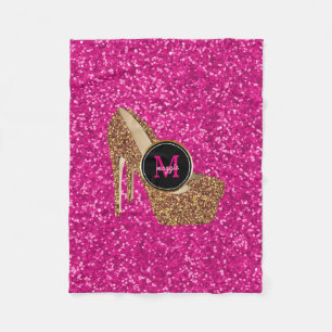 Couverture Polaire Monogramme de chaussures de talons hauts de