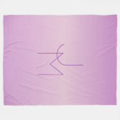 Couverture Polaire Monogramme de chevauchement unique | Lavande douce (Devant (Horizontal))