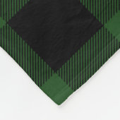 Couverture Polaire Monogramme de contrôle du bison vert et noir (Coin)