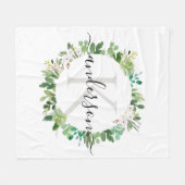 Couverture Polaire MONOGRAMME DE COULEUR D'EAU DU cool SUCCULENT WREA (Devant (Horizontal))