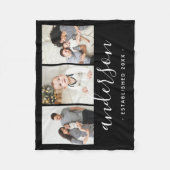 Couverture Polaire Monogramme de famille moderne 3 Collage photo (Devant)