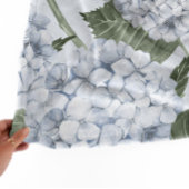 Couverture Polaire Monogramme de Fleur de Hortensia 