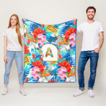 Monogramme de fleurs tropicales personnalisées MOD