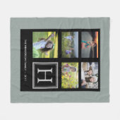 Couverture Polaire Monogramme de la famille des camionnettes vert rus (Devant (Horizontal))