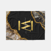 Couverture Polaire Monogramme de la Parties scintillant de la géode d (Devant (Horizontal))