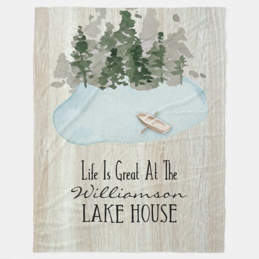 Couverture Polaire Monogramme de location de vacances à Lake House (Devant)