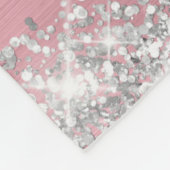 Couverture Polaire Monogramme de Parties scintillant en argent modern (Coin)