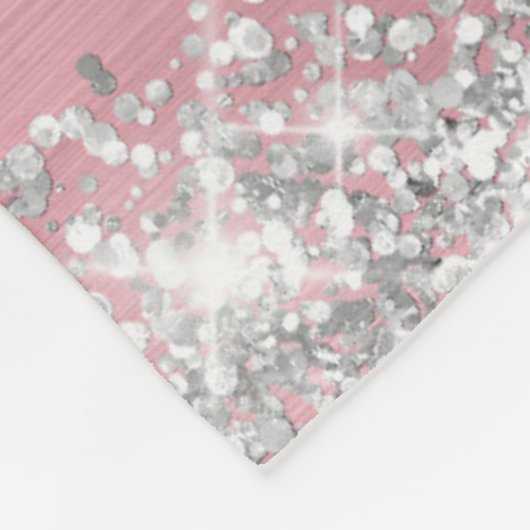 Couverture Polaire Monogramme de Parties scintillant en argent modern (Coin)