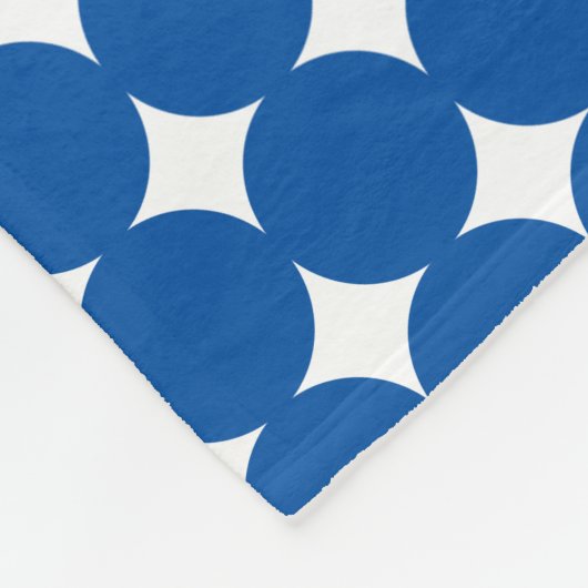 Couverture Polaire Monogramme de point Polka Bleu (Coin)