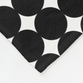 Couverture Polaire Monogramme de point Polka Noir (Coin)