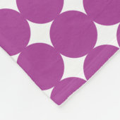 Couverture Polaire Monogramme de point Polka vert et violet (Coin)
