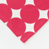 Couverture Polaire Monogramme de point Polka violet et rouge (Coin)