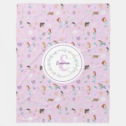 Couverture Polaire Monogramme de sirènes lunaires (Devant)