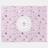 Couverture Polaire Monogramme de sirènes lunaires (Devant (Horizontal))