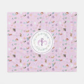 Couverture Polaire Monogramme de sirènes lunaires (Devant (Horizontal))