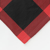 Couverture Polaire Monogramme de vérification des bisons rouges et no (Coin)