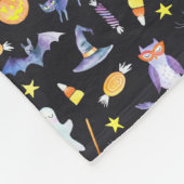Couverture Polaire Monogramme des amis d'Halloween (Coin)