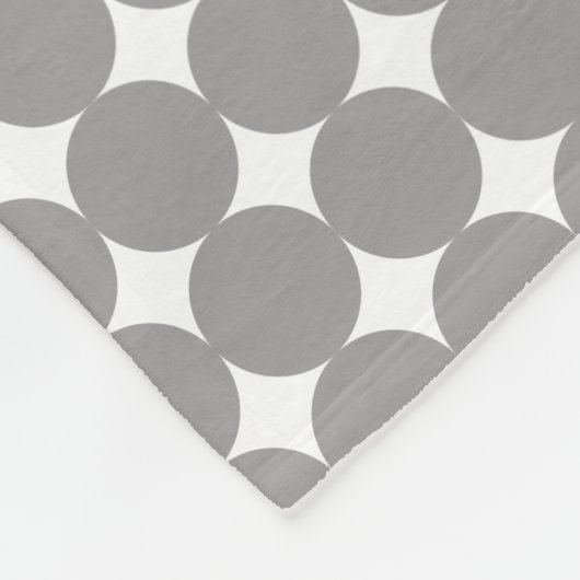 Couverture Polaire Monogramme des cercles gris modernes (Coin)