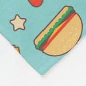 Couverture Polaire Monogramme d'hamburgers et de fritures (Coin)