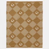 Couverture Polaire Monogramme Diamant initial - Blanche de look de lu (Devant)