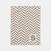 Couverture Polaire Monogramme d'os blanc de cerf (Devant)