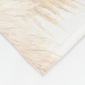 Couverture Polaire Monogramme écriture herbe de Pampas initiale palmi (Coin)