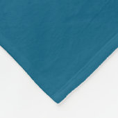 Couverture Polaire Monogramme élégant | Bleu océan (Coin)