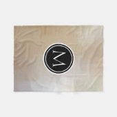 Couverture Polaire Monogramme Elegant et Abstrait Arrière - plan (Devant (Horizontal))