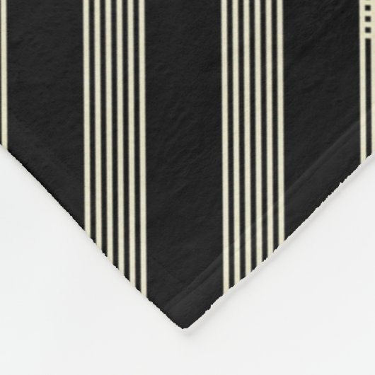 Couverture Polaire Monogramme élégant noir, brun et or (Coin)