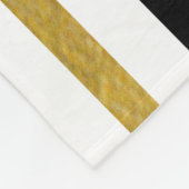 Couverture Polaire Monogramme Elégant Noir & Or Personnalisé (Coin)