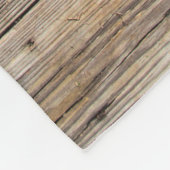 Couverture Polaire Monogramme en bois rustique (Coin)