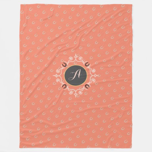 Couverture Polaire Monogramme équestre Chaussure Lucky Horse (Devant)