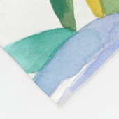 Couverture Polaire Monogramme | Feuilles de palmiers tropicaux (Coin)