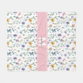 Couverture Polaire Monogramme Fleur Sauvage (Devant (Horizontal))
