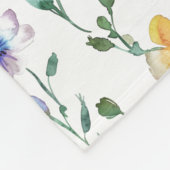 Couverture Polaire Monogramme Fleur Sauvage (Coin)