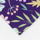 Couverture Polaire Monogramme floral blanc Boho polaire Blanche (Coin)
