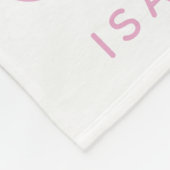 Couverture Polaire Monogramme géométrique moderne rose scandinave (Coin)