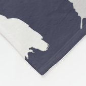 Couverture Polaire Monogramme - Gris Woodland Créatures (Coin)