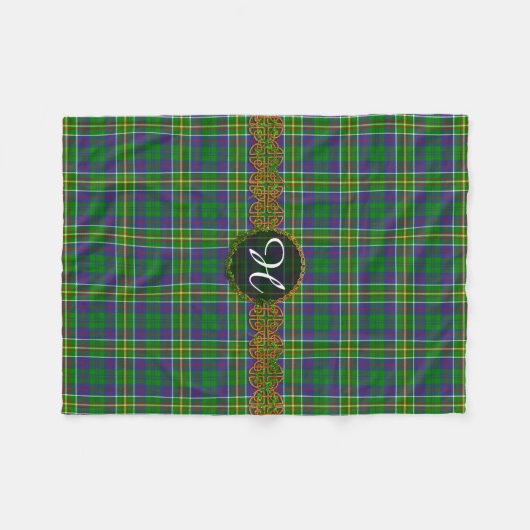 Couverture Polaire Monogramme Hunter Tartan (Devant (Horizontal))