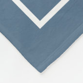 Couverture Polaire Monogramme initial bleu foncé simple (Coin)