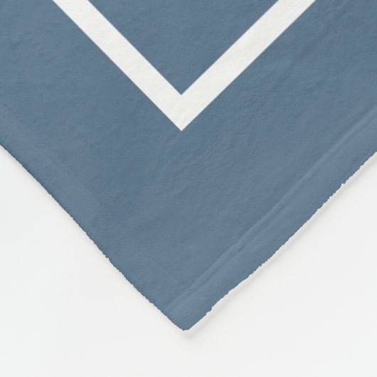 Couverture Polaire Monogramme initial bleu foncé simple (Coin)
