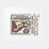 Couverture Polaire Monogramme initial de Jésus Foi Monogramme initial (Devant (Horizontal))