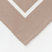 Couverture Polaire Monogramme initial de tons beiges simples (Coin)