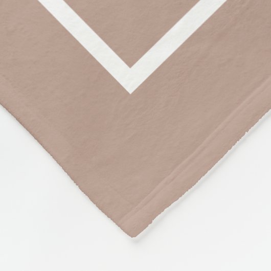 Couverture Polaire Monogramme initial de tons beiges simples (Coin)