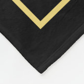 Couverture Polaire Monogramme initial d'or noir simple (Coin)