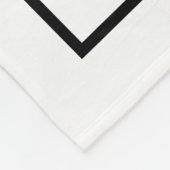 Couverture Polaire Monogramme initial noir simple (Coin)