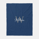Couverture Polaire Monogramme initial personnalisé (Devant)