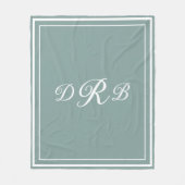 Couverture Polaire Monogramme Initial Personnalisé Calligraphie Class (Devant)